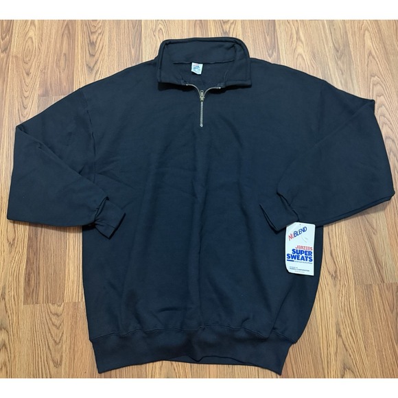 Jerzees Other - Jerzees Super Sweats Quarter Zip Sweatshirt Mens 2XL NWT Vintage Made In USA